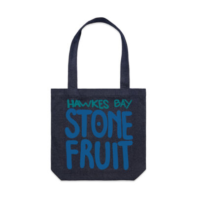 Stone Fruit Denim Tote Bag Thumbnail