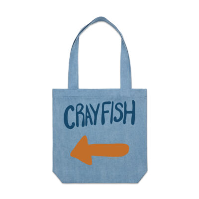 Crayfish Denim Tote Bag Thumbnail